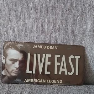 James Dean Live Fast License Plate